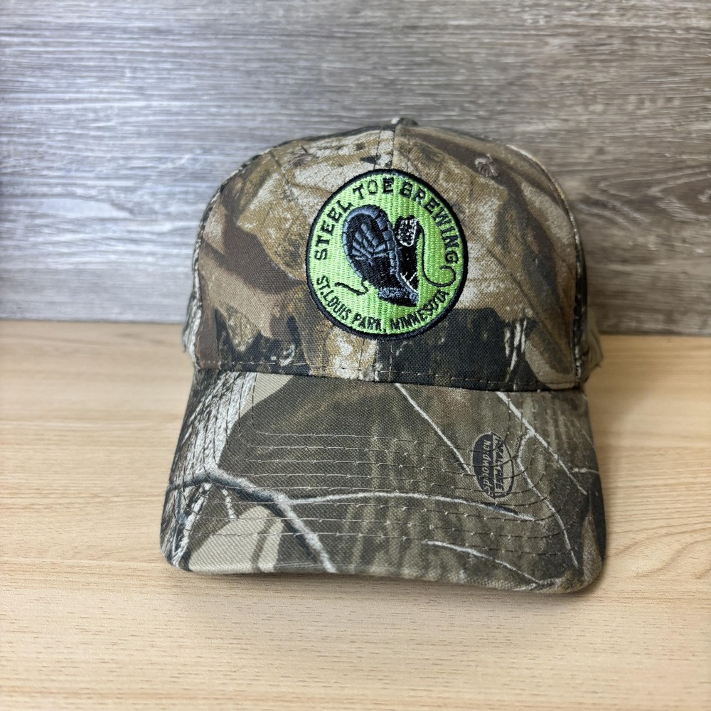 Steel Toe Brewing Hat Cap Camo St Louis Park Minnesota Port Authority Adjustable